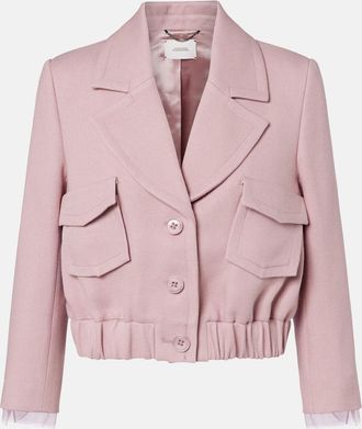 Dorothee Schumacher Layered Coolness organza-trimmed cropped jacket