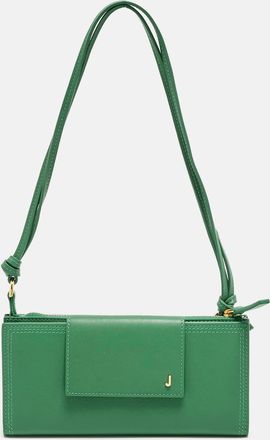 Jacquemus Le Pichoto Green Leather Strap Continental Wallet