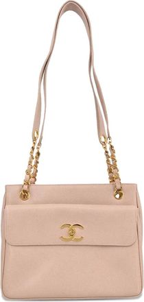 Chanel Borsa a spalla in pelle Caviar 1995 - Toni neutri