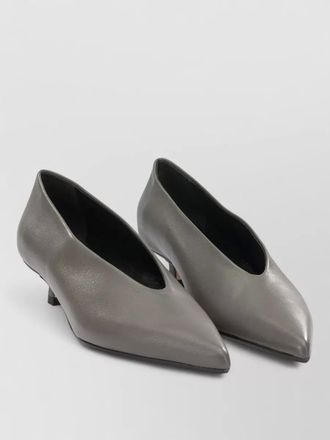 Aeyde clara 35mm pointed toe kitten heel pumps