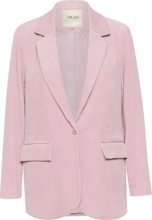 Cream Lange Mouw Blazer Jas Dawn Pink - Dames - Blazers - Roze - S - Polyester - Jassen