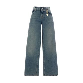 Stella McCartney Wide Jeans, female, Blue, W27, Vintage Wash Wide-Leg Jeans