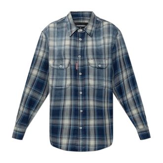 Dsquared2 Shirts, female, Blue, Size: 3XS Check Shirt