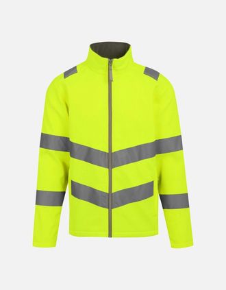 Regatta Mens Regatta Professional Mens Pro Contract Ablaze Hi-Vis 2 Layer Soft Shell Jacket - Yellow - Size: 42/Regular
