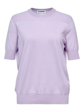 Jil Sander Top met korte mouwen en vlakken - Paars