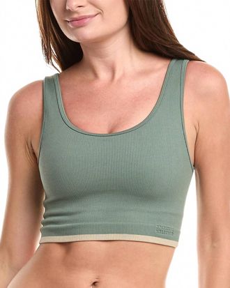 Spiritual Gangster Love Longline Bra In Agave
