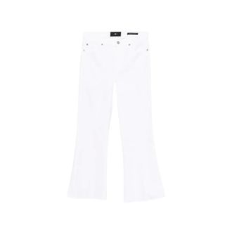 7 For All Mankind Cropped Jeans, female, White, Size: W26 Dojo Flare Jeans