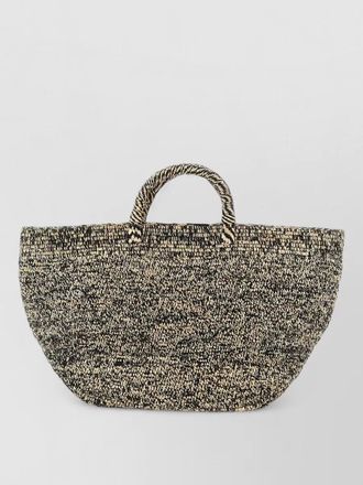 Ibeliv vanilla tote bag woven texture handles