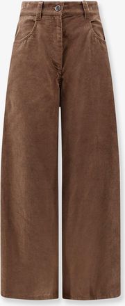 Brunello Cucinelli Pantalone Maxi in velluto a costine - BRUNELLO CUCINELLI - gender_Woman