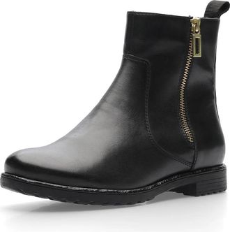 Ara Liverpool Zwarte Leren Schoenen - Dames - Enkellaarsjes - Zwart - 42 EU - Leer - Schoenen