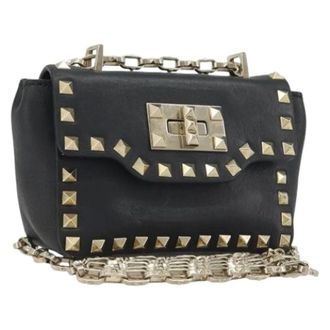 Valentino Pre-owned Vintage Mini Shoulder Bag - Dames - Pre-owned - Zwart - Maat: ONE Size Leer