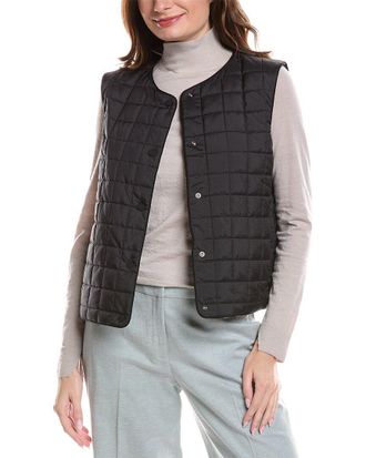 Lafayette 148 New York Reversible Crewneck Quilted Vest