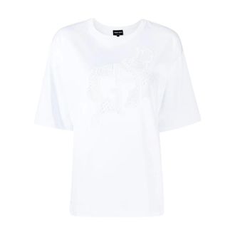 Giorgio Armani Crew Neck T-Shirt - female - Giorgio Armani - T-Shirts - White - XS - Tops