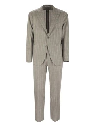 Tagliatore pinstripe two-button suit - Grey
