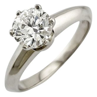 Tiffany & Co. Silver Platinum 950 Band Ring (Pre-Owned)