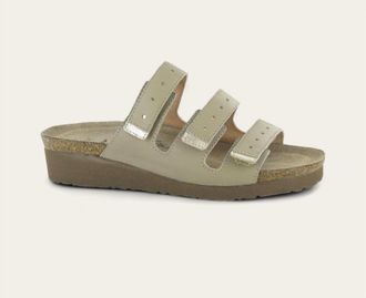 Naot Womens Madelyn Sandal In Soft Beige/ Rad Gold