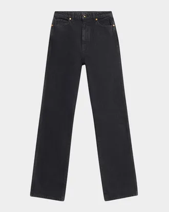 Khaite Danielle Enameled Button Jeans