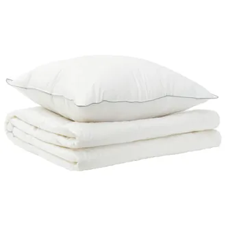 vidaXL Set Di Piumone E Cuscini 2 Pz 152x203 Cm Estate 140 Gsm Lana Vidaxl