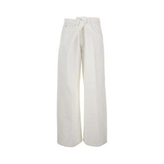 A Gold E Wide Jeans, female, White, Size: W25 Vana Fold Jeans