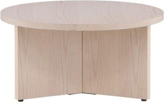 VE DESIGN Moderner Couchtisch Saltö ø 85 cm, Whitewash