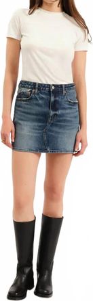 Daze Authentic Malibu Denim Skirt In Medium Blue