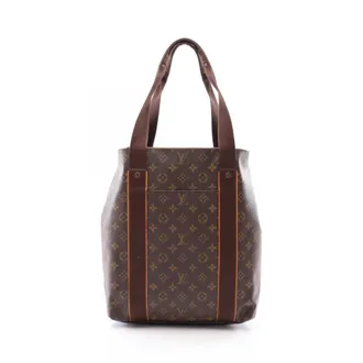 Louis Vuitton Monogram Brown Coated Canvas Leather Handbag Tote Bag (Pre-Owned)