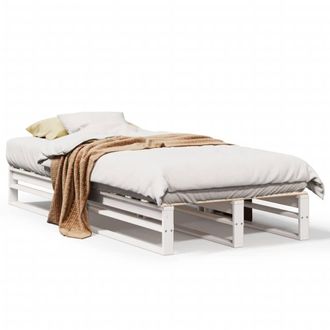 Berkfield Home Bed Frame without Mattress White 90x190 cm Single Solid Wood Pine