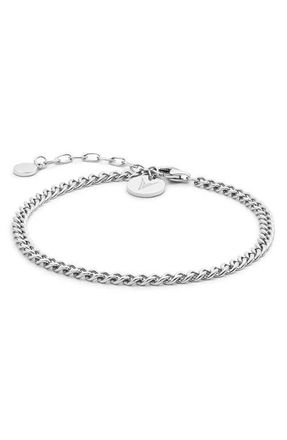 Vincero The Cuban Link Bracelet in Silver at Nordstrom