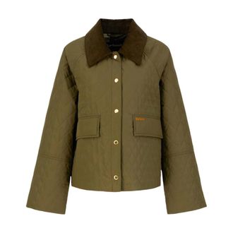 Barbour Light Jackets, female, Green, Size: XS Kirby Quilt Jacket