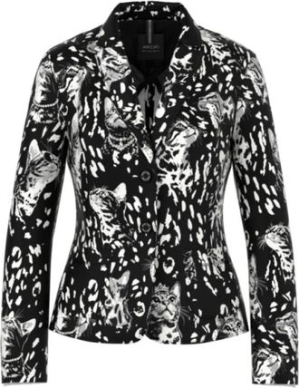 Marc Cain Jassen, Dames, Veelkleurig, XS, Wol, Blazer met dierenprint