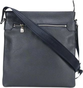 Louis Vuitton Pre-owned Cross Body Bags, male, Blue, Size: ONE SIZE Pre-owned Taiga Leather Shoulder Bag