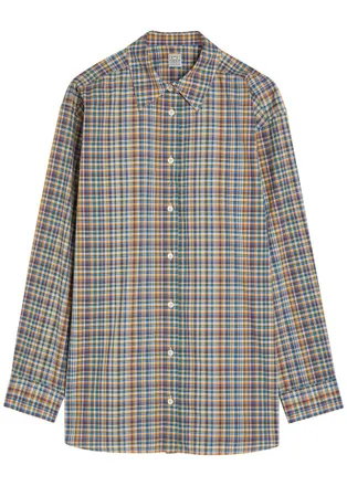 Toteme Checked Cotton-poplin Shirt - Grey - 32 (UK4 / Xxs)