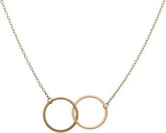 Italian Gold, Inc 10K Double Circle Adjustable Necklace