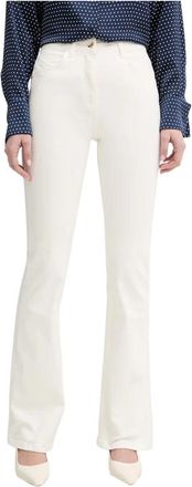 Patrizia Pepe 5 Pocket Pant - Dames - Bootcut Jeans - Wit - W27 - Katoen - Jeans
