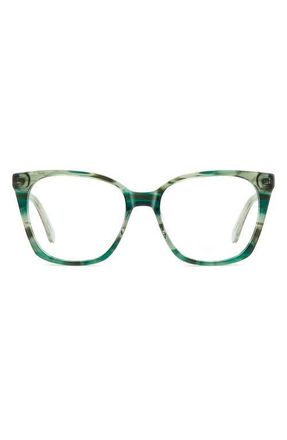 Kate Spade New York taya 52mm square optical glasses in Green at Nordstrom
