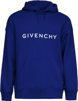 Givenchy Blue Cotton Mens Hoodie