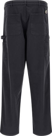 Moncler Mens Blue Cotton Cargo Pants