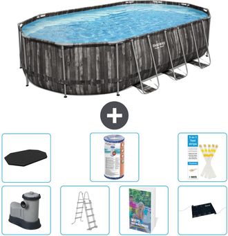 Bestway Piscina Bestway Power Steel Oval - 610x366x122 Cm - 8-piezas S619
