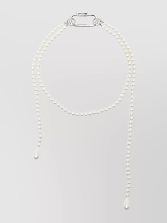 Simone Rocha fragment pearl carabiner chain necklace
