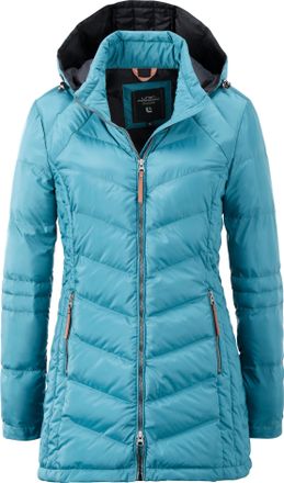 Deproc Steppmantel DEPROC ACTIVE AEMILIA LONG WOMEN, Damen, Gr. 36/38 (M), blau (hellblau), 100% Polyester, mit Gummizug, M&auml;ntel Steppmantel, auch in Grossen