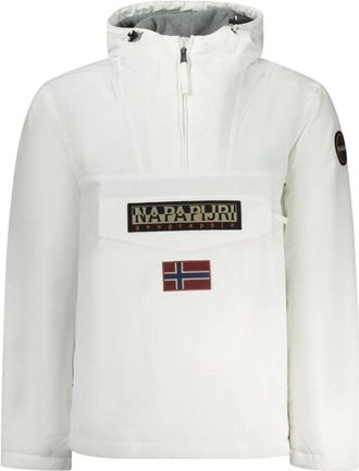 Napapijri Regenwoudjas met capuchon en zakken - Heren - Winterjassen - Wit - XL - Jassen