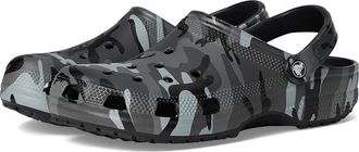 Crocs Classic Clog - Seasonal Graphic Clog Shoes Black/Slate Grey : Mens 11 - Womens 13 Medium, EVA