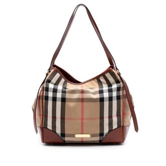 Burberry Pre-owned Burberry Small House Check Canvas Bridle Canterbury Tote Ladies BF9DW5BPH0A244CM