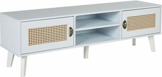 Beliani Beliani - Mobile tv 2 ante 2 scaffali in mdf colore bianco e beige Parton