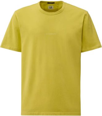 C.P. Company T-shirt in cotone con logo - Giallo