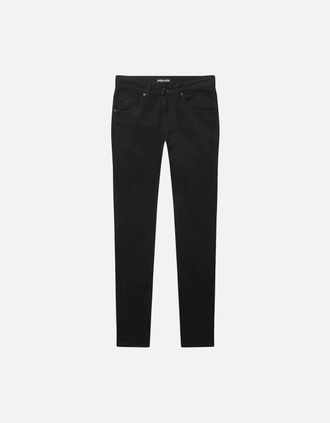 Police Mens Deniro Slim Fit Active Flex Black Jeans
