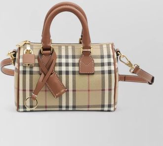 Burberry mini check bowling tote bag