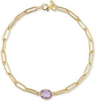 Ember Fine Jewelry 14K Gold Amethyst Bracelet at Nordstrom Rack