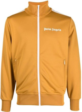 Palm Angels logo track jacket - men - Polyester - L - Neutrals