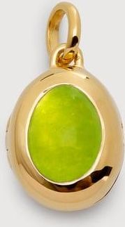 Monica Vinader Gold August Birthstone Locket Peridot Quartz